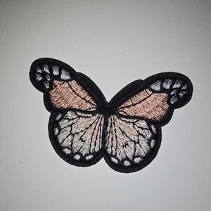 Embroidered Butterfly Patch Multicolored NWOT unbranded